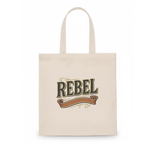 Bold typography design - REBEL - nonconformist, rule breaker, independent thinker - Tote Bag