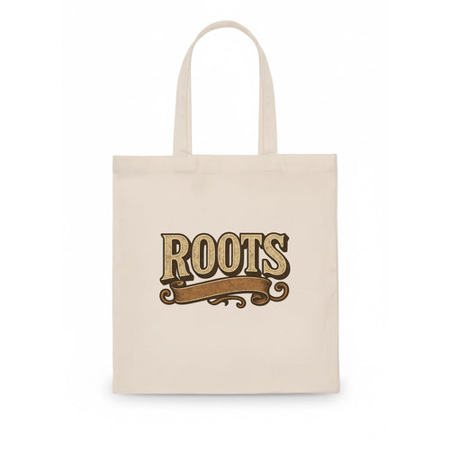 Bold typography design - ROOTS - where you come from, heritage - Tote Bag