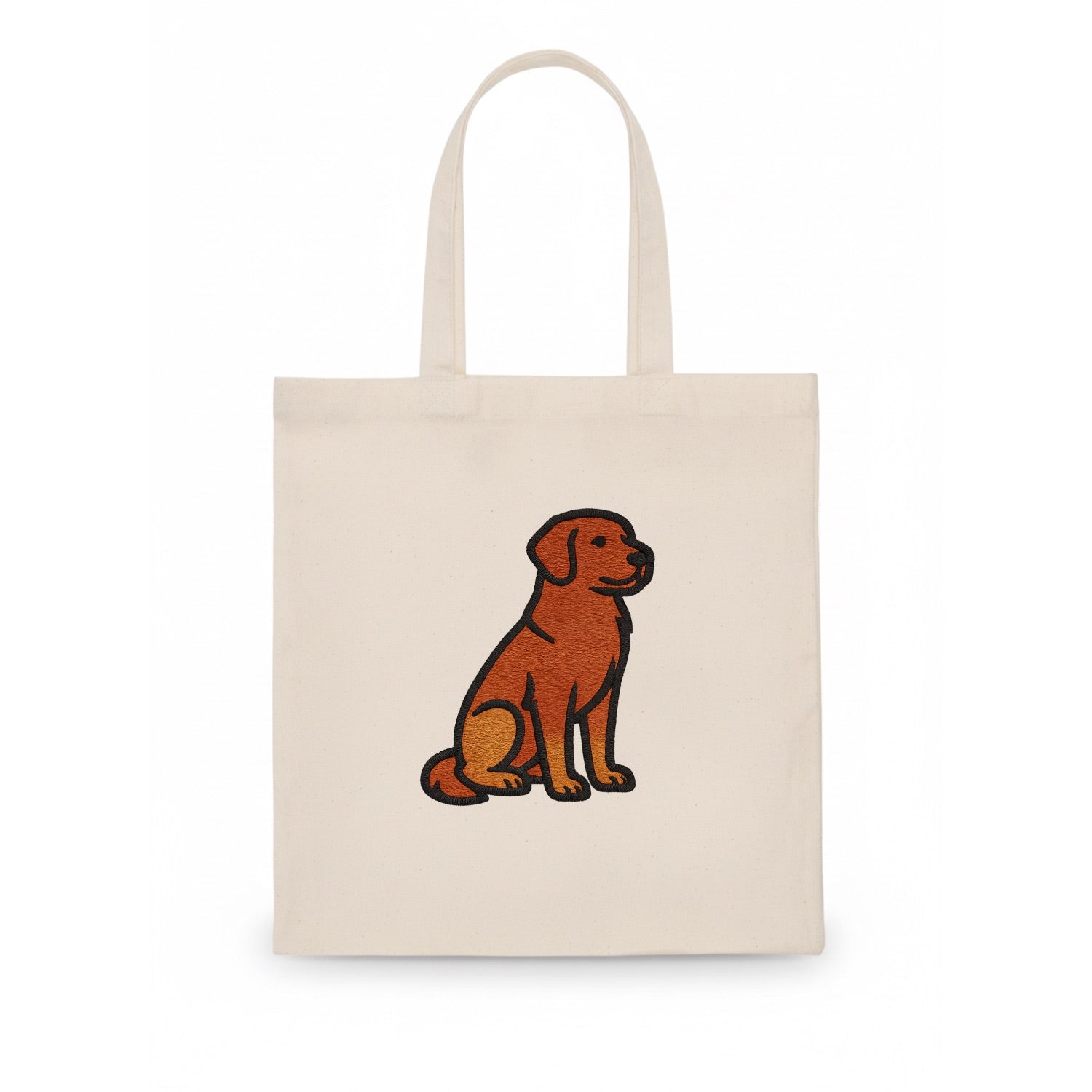 Nova Scotia Duck Tolling Retriever - Red embroidered pose - Tote Bag - white