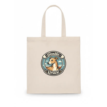 Gentle Grace of the Whippet - Tote Bag - white