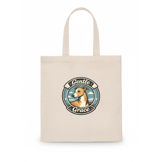 Gentle Grace of the Whippet - Tote Bag - white