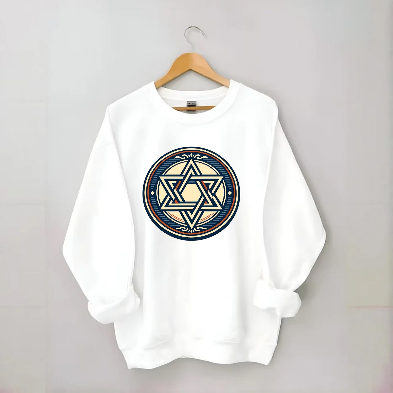 Celestial Unity Emblem - Crewneck Sweatshirt - white