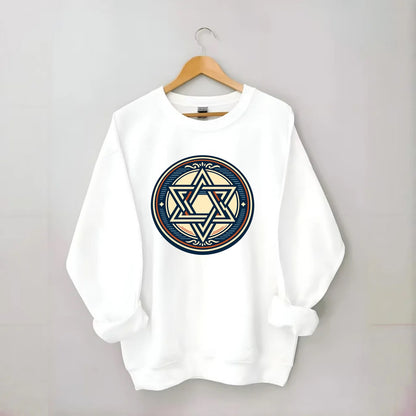 Celestial Unity Emblem - Crewneck Sweatshirt - white