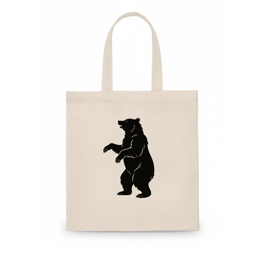 Bear standing on hind legs - Tote Bag - white
