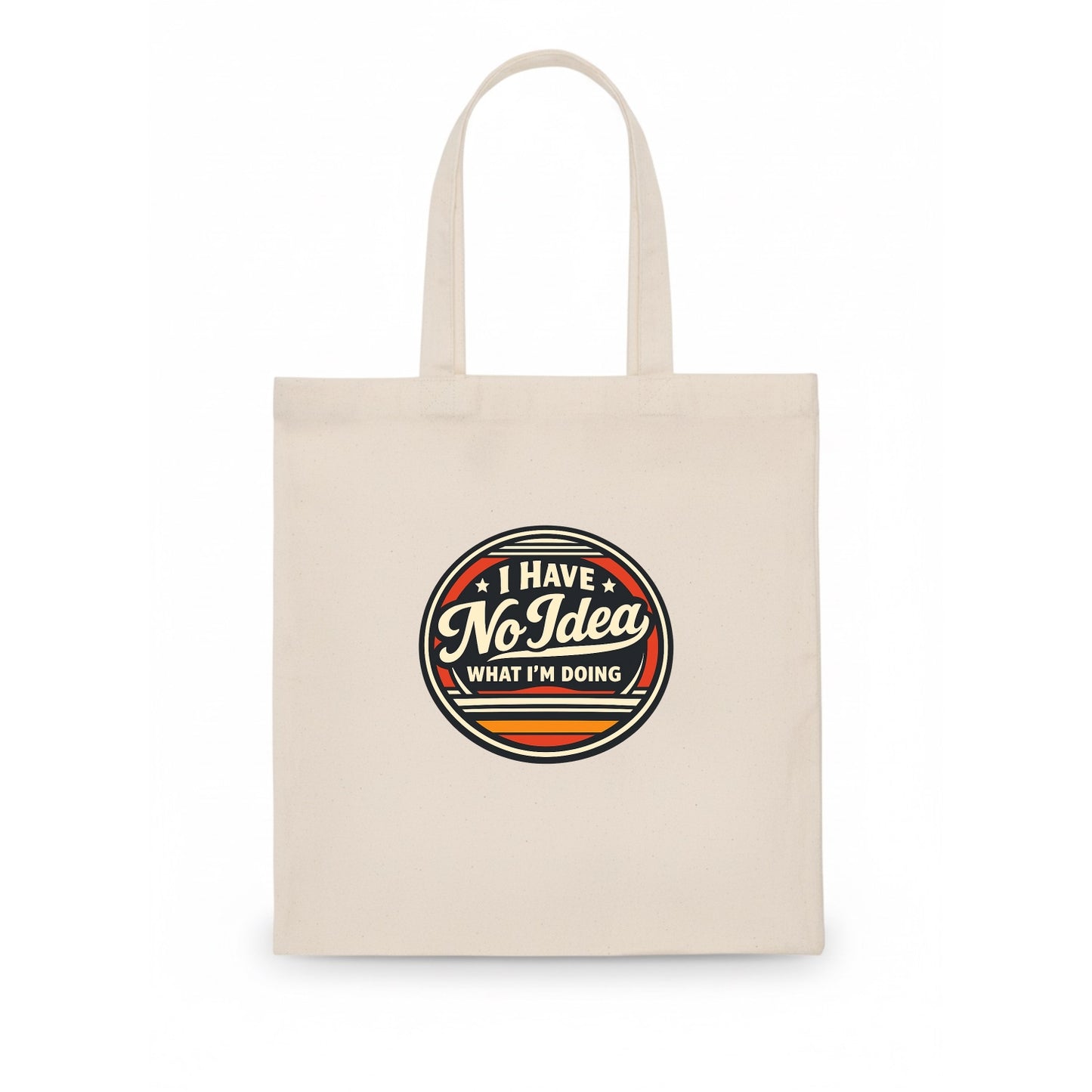 Confidently Clueless Emblem - Tote Bag - white