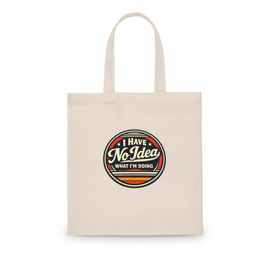 Confidently Clueless Emblem - Tote Bag - white