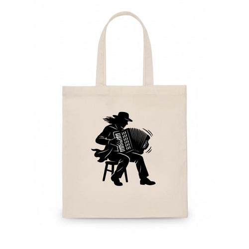Accordion player street musician - Tote Bag