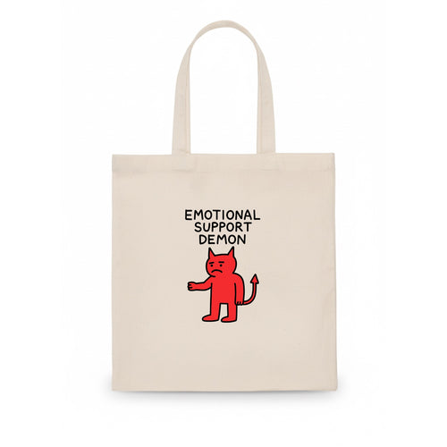 EMOTIONAL SUPPORT DEMON | Devil caring reluctantly - Tote Bag