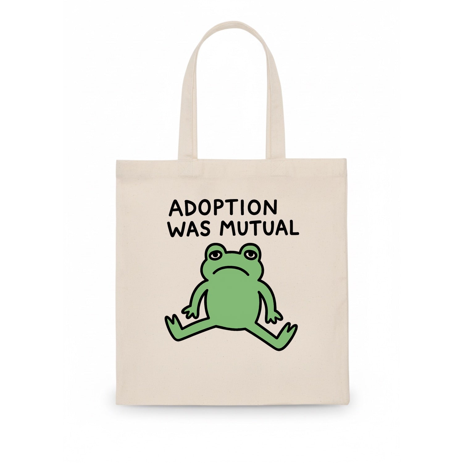 ADOPTION WAS MUTUAL | Animal choosing human - Tote Bag - white