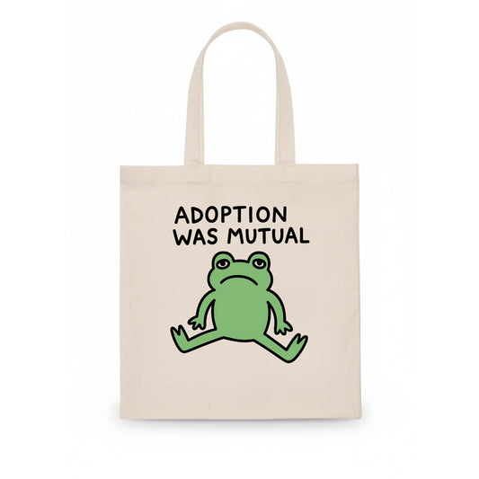 ADOPTION WAS MUTUAL | Animal choosing human - Tote Bag - white