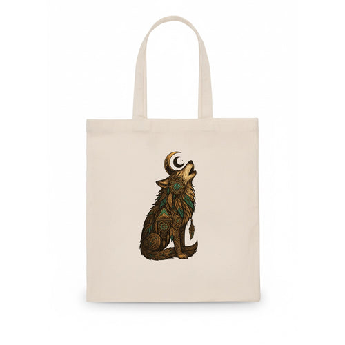 Celestial Moon Wolf  - Tote Bag