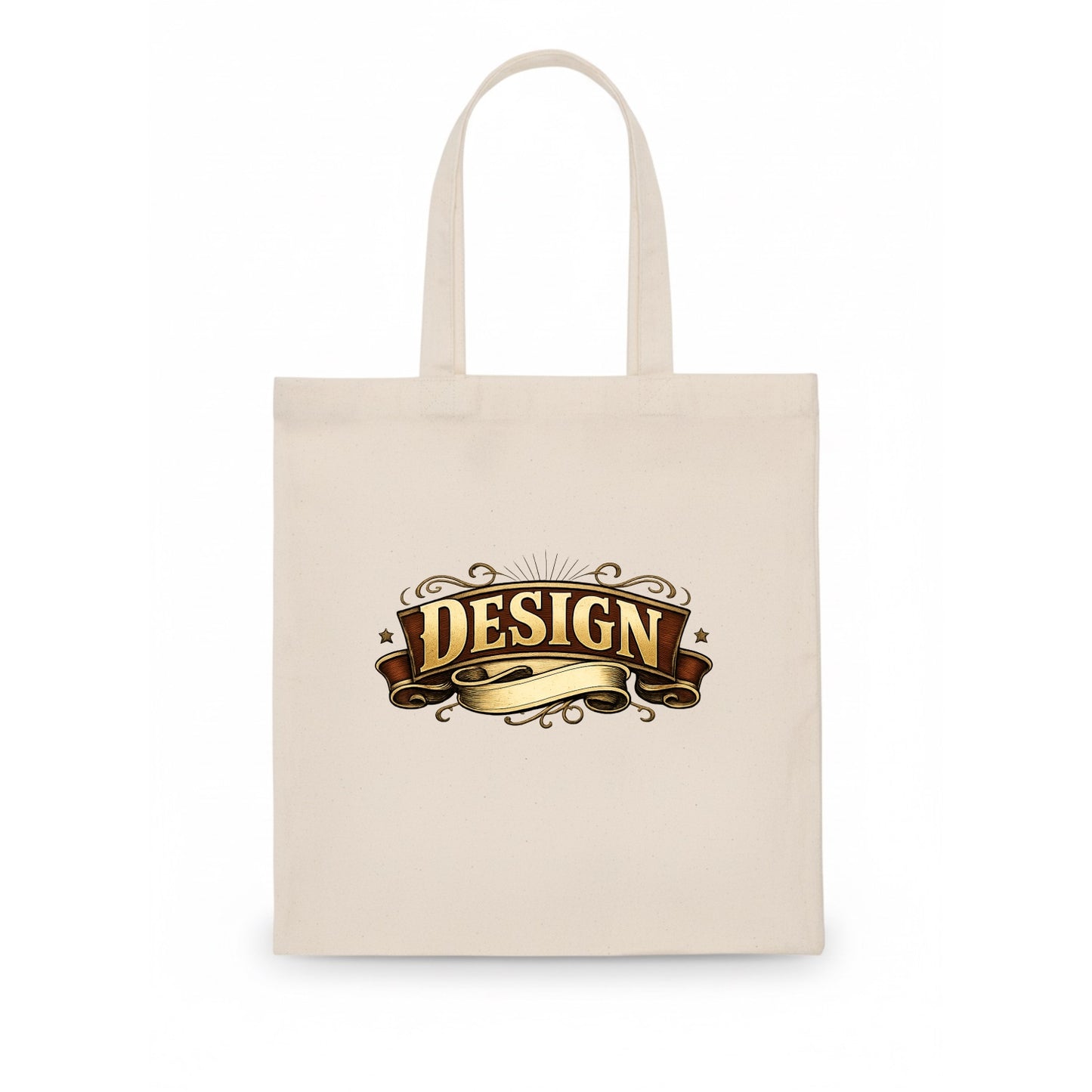 Bold typography design - "DESIGN" - intentional creation, aesthetic planning - Tote Bag - white