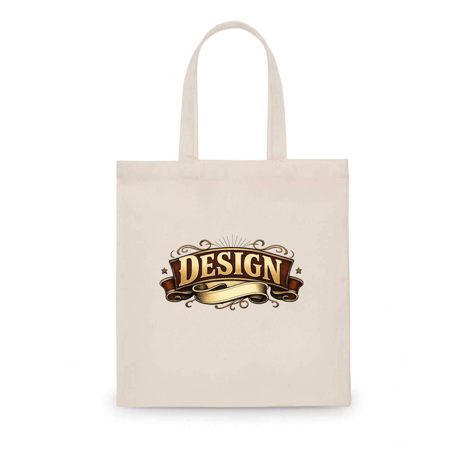 Bold typography design - "DESIGN" - intentional creation, aesthetic planning - Tote Bag - white