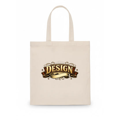 Bold typography design - "DESIGN" - intentional creation, aesthetic planning - Tote Bag - white