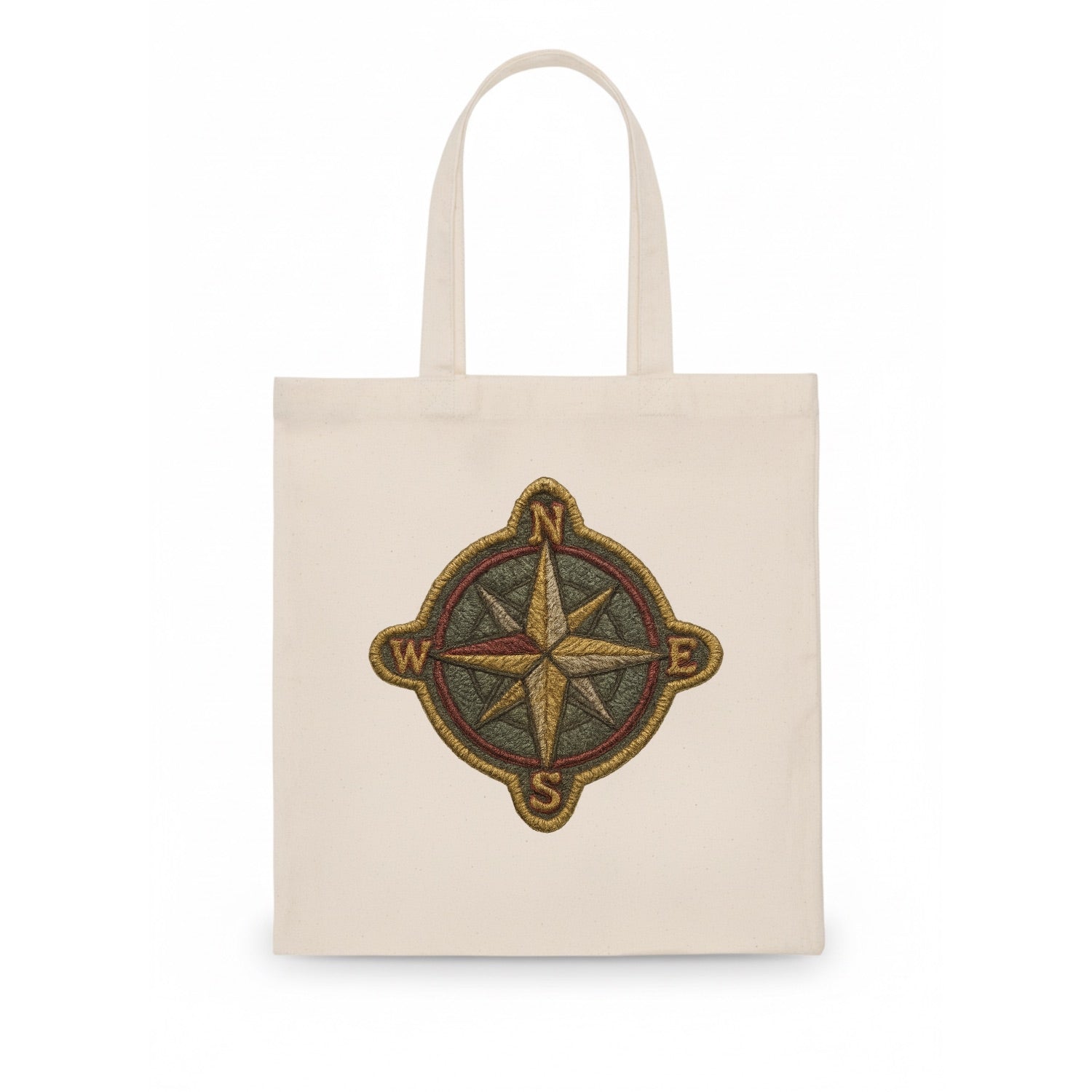Compass rose with cardinal directions - explorer symbol - Tote Bag - white
