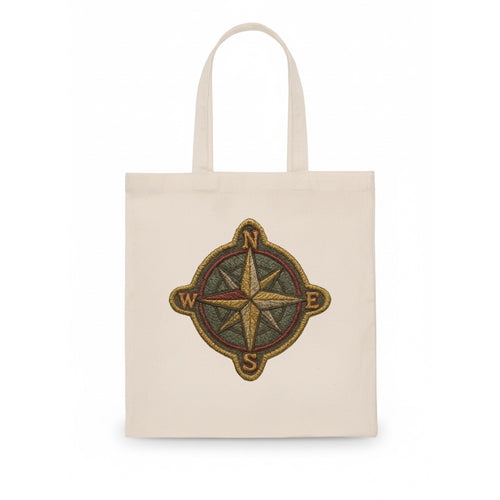 Compass rose with cardinal directions - explorer symbol - Tote Bag