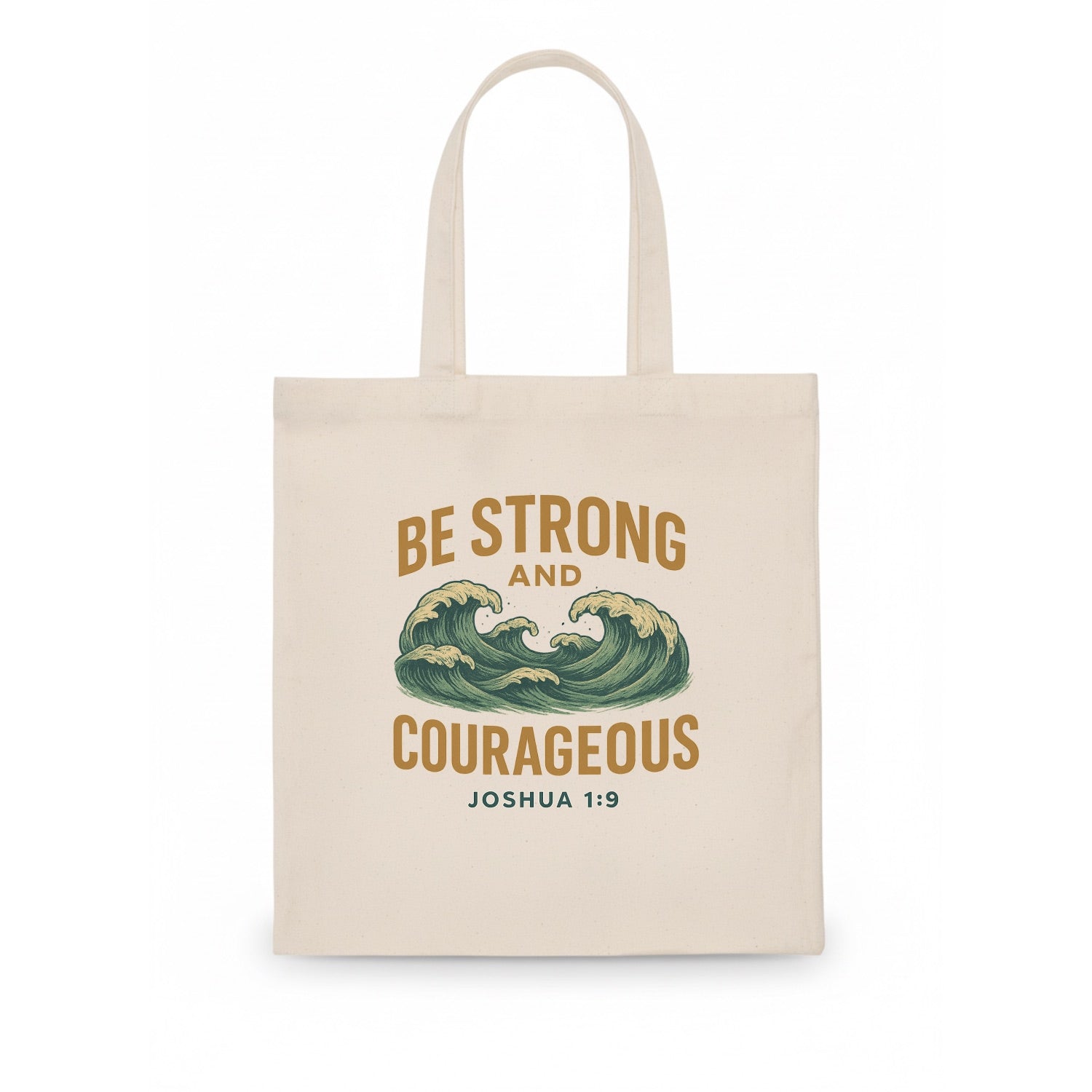 Joshua 1:9 Ocean - Tote Bag - white