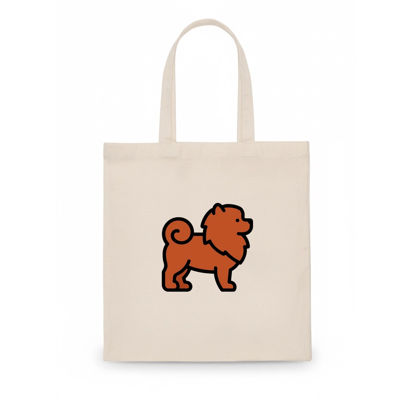 Chow Chow - Red fluffy flat side profile - Tote Bag - white