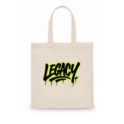 Bold typography design - "LEGACY" - what you leave behind, lasting impact - Tote Bag - white