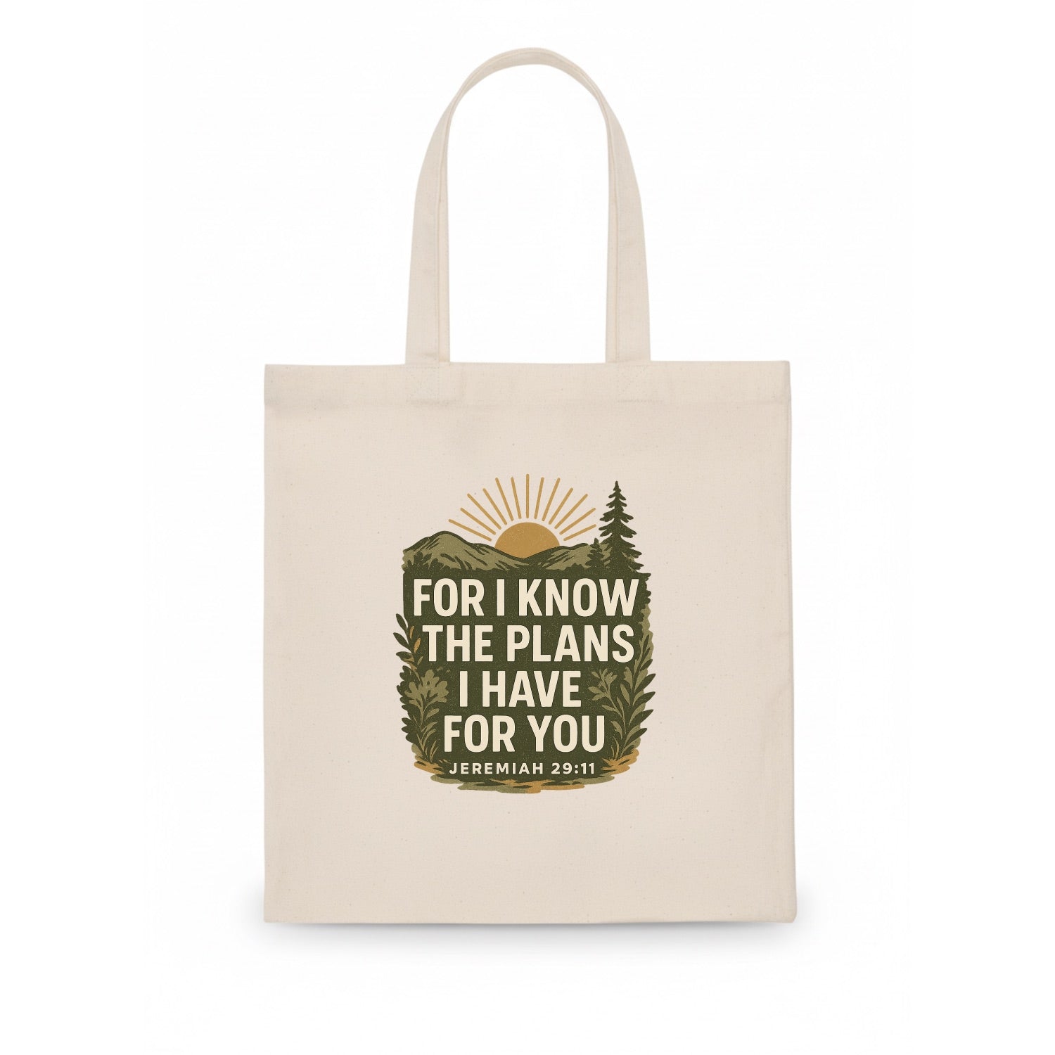 Jeremiah 29:11 Sunrise - Tote Bag - white