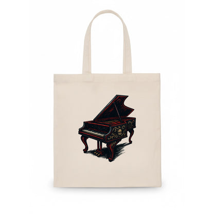 Harpsichord with baroque decorative styling - Tote Bag - white