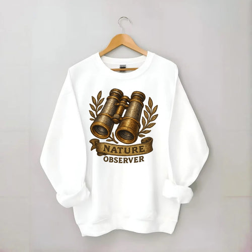 Binoculars for birdwatching - nature observer - Crewneck Sweatshirt