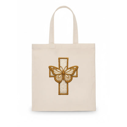 Resurrection Cross  - Tote Bag - white