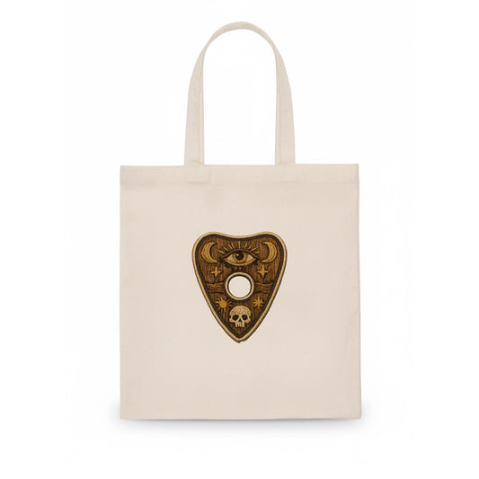 OUIJA PLANCHETTE - spirit board pointer in wood and gold , seance - Tote Bag - white