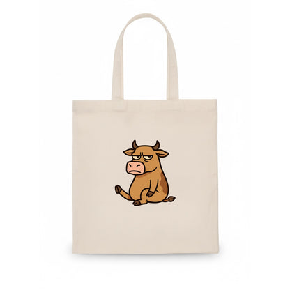 The Cow Judging Silently - Tote Bag - white