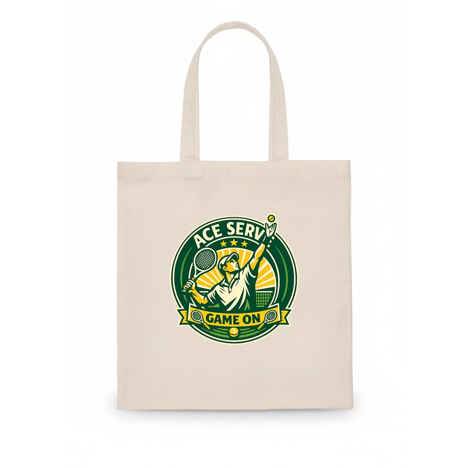 Serving Ace Emblem - Tote Bag - white