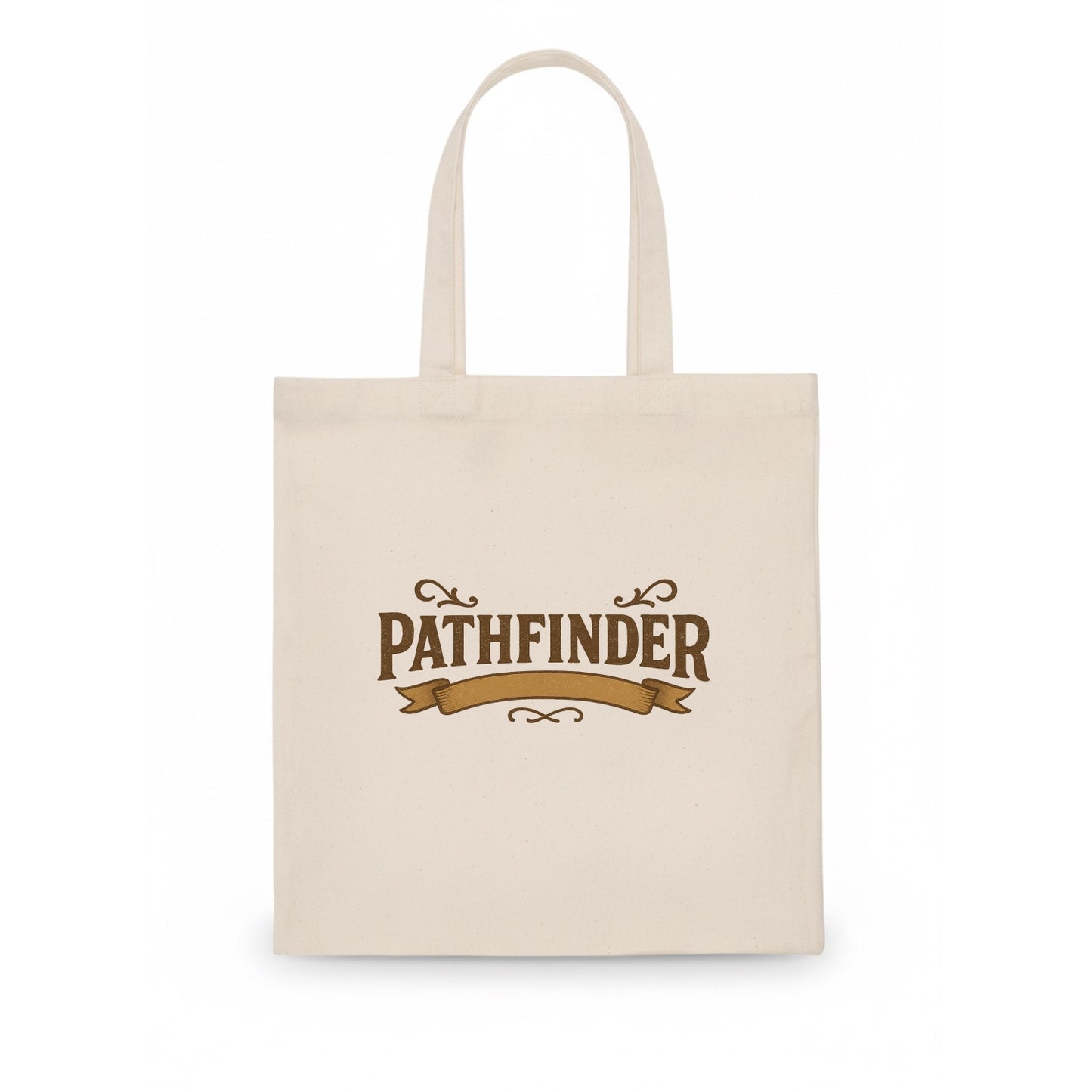 Bold typography design - "PATHFINDER" - finding the way, leading others - Tote Bag - white