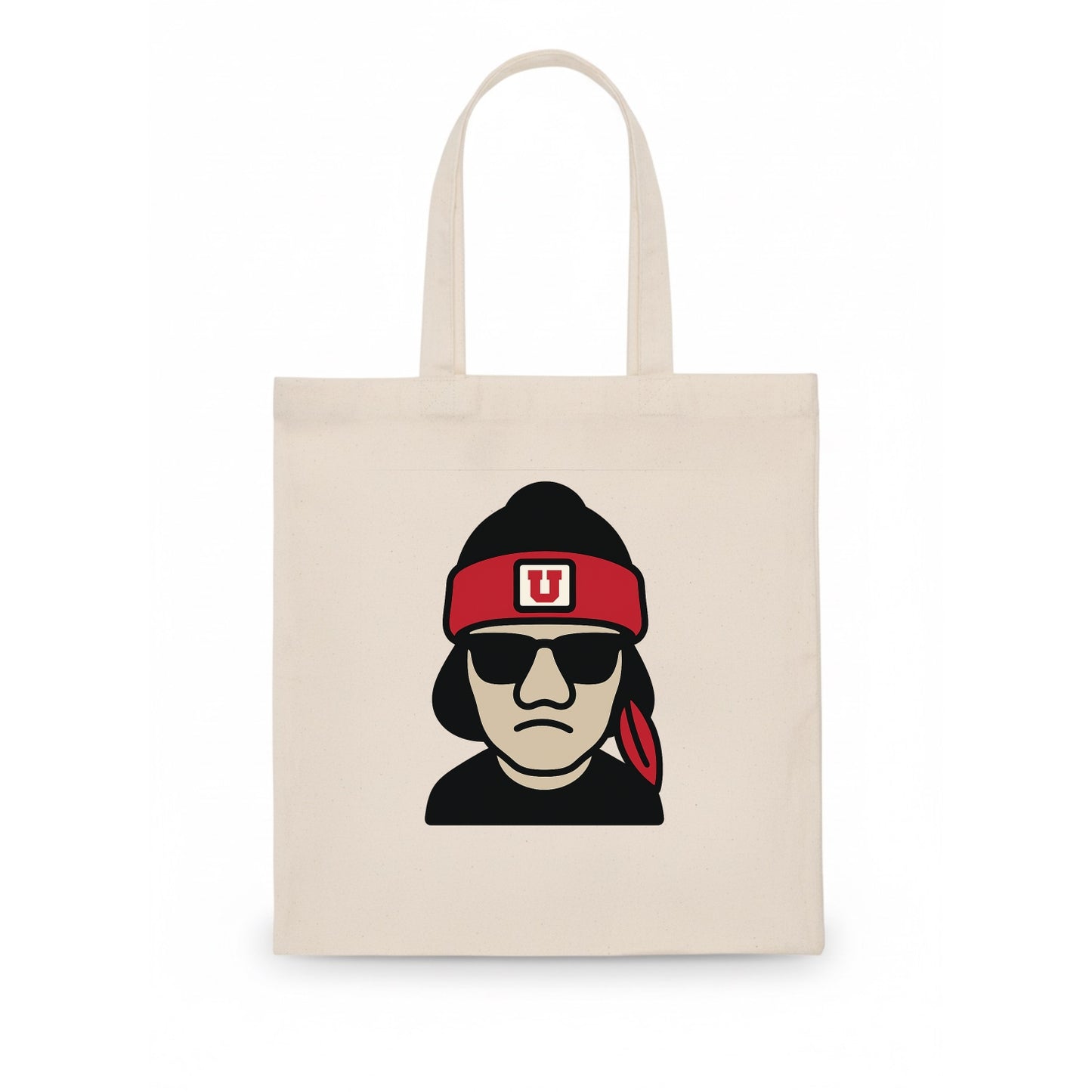 Salt Lake Ute wearing Utah beanie with U patch - Tote Bag - white