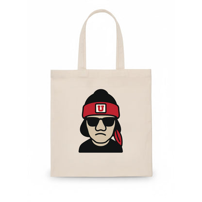 Salt Lake Ute wearing Utah beanie with U patch - Tote Bag - white