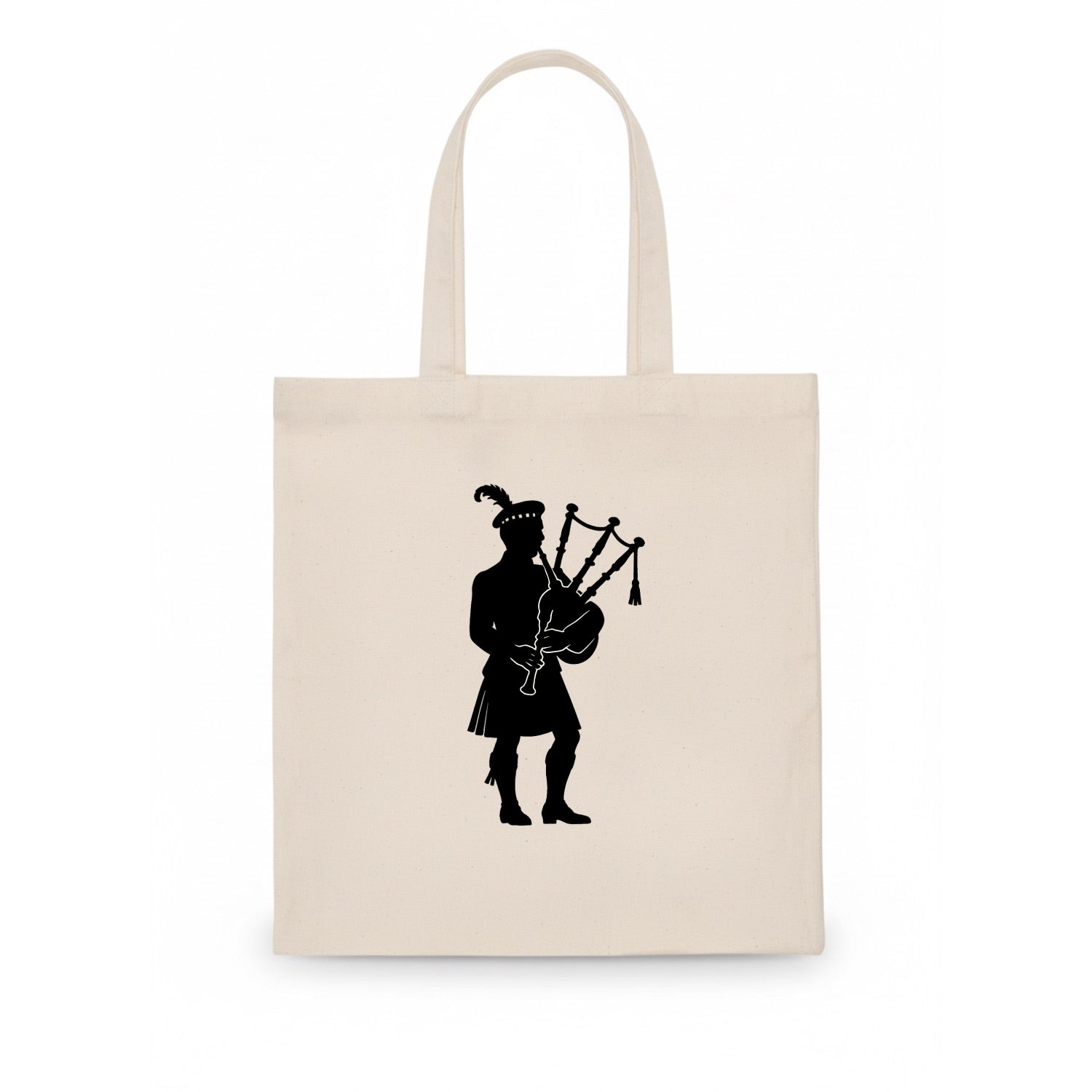Bagpiper in traditional stance - Tote Bag - white