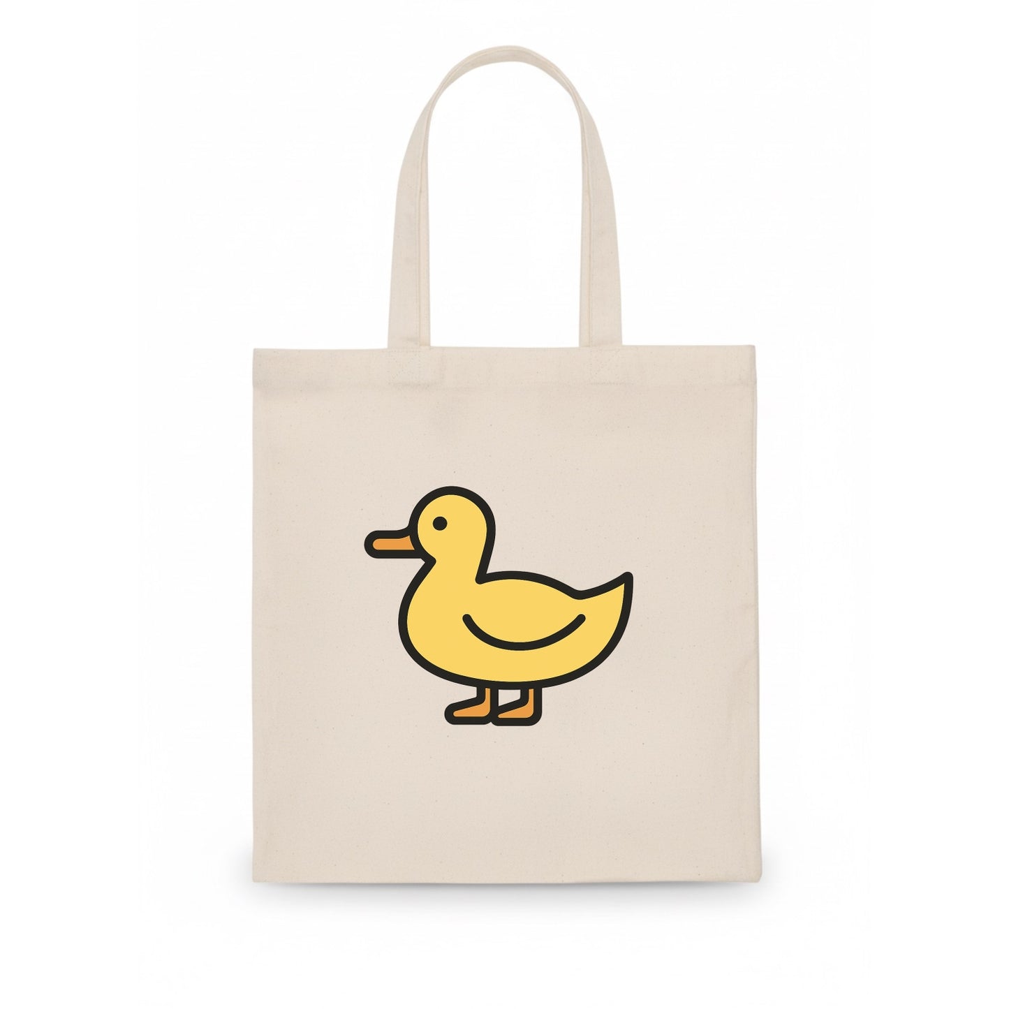 Duck - Yellow mallard flat side profile - Tote Bag - white