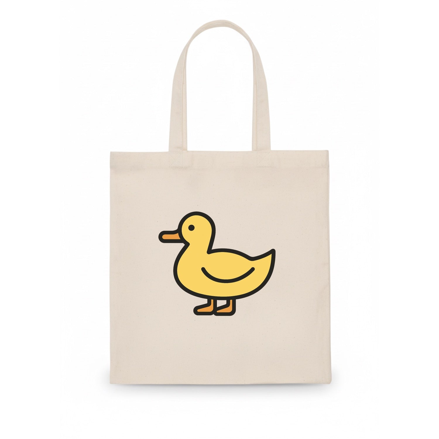 Duck - Yellow mallard flat side profile - Tote Bag - white