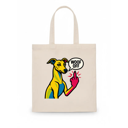 Whippet sleek athletic greyhound-like, elegant long paw giving sass - Tote Bag - white
