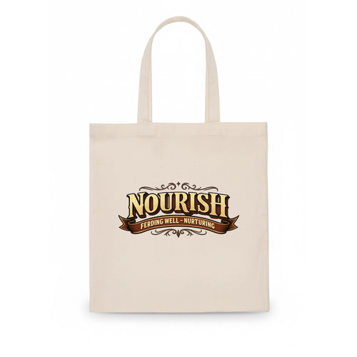 Bold typography design - NOURISH - feeding well, nurturing - Tote Bag