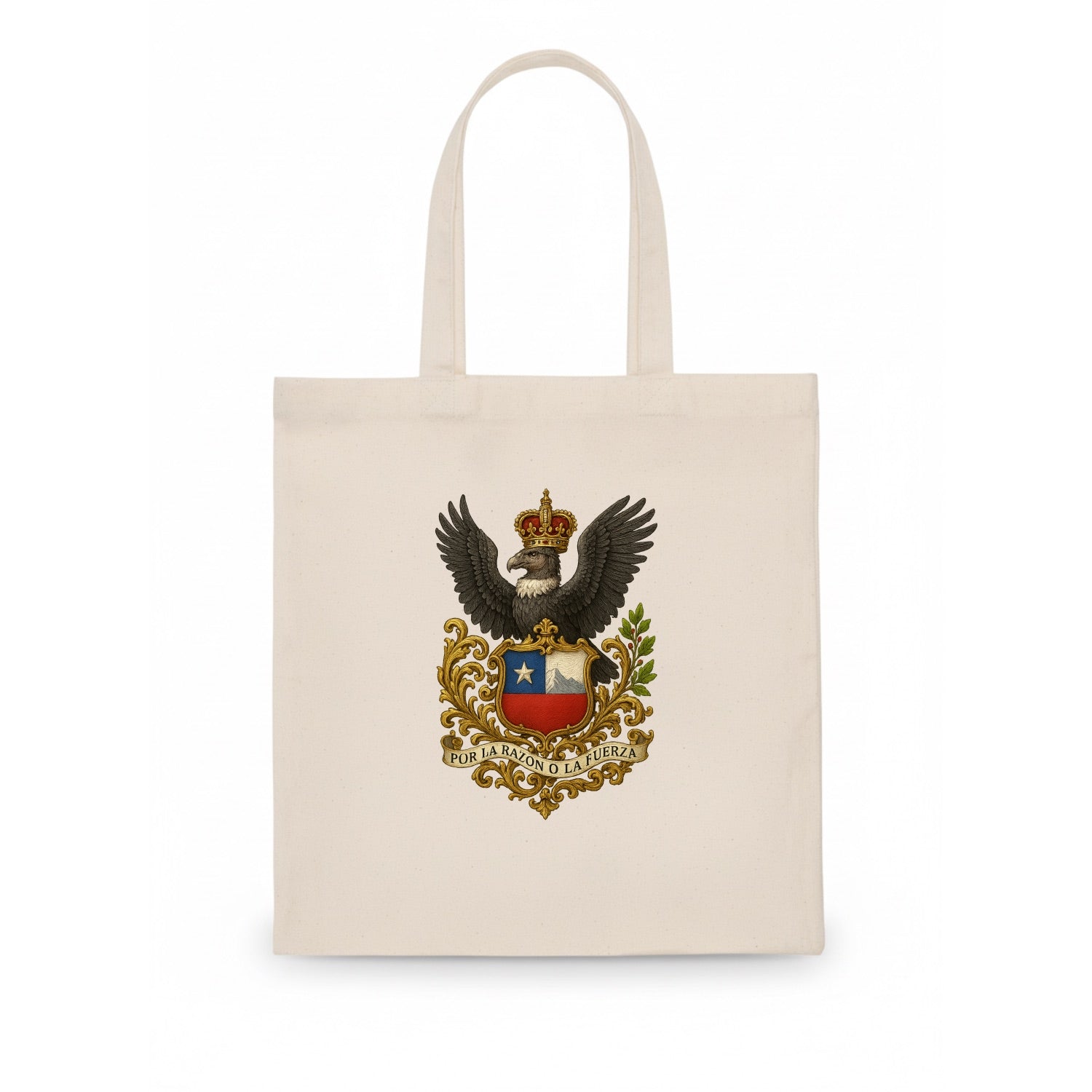 Chile Andean Condor Emblem  - Tote Bag - white