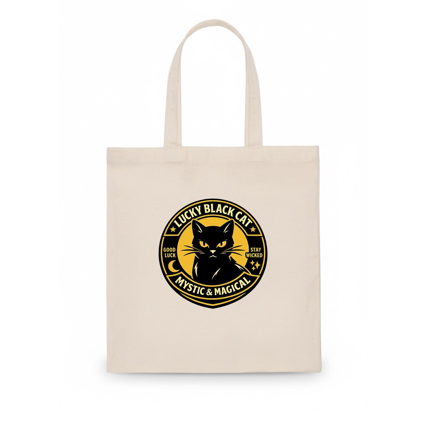 Mystic Feline Emblem - Tote Bag - white