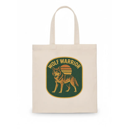 Wolf Warrior  - Tote Bag - white