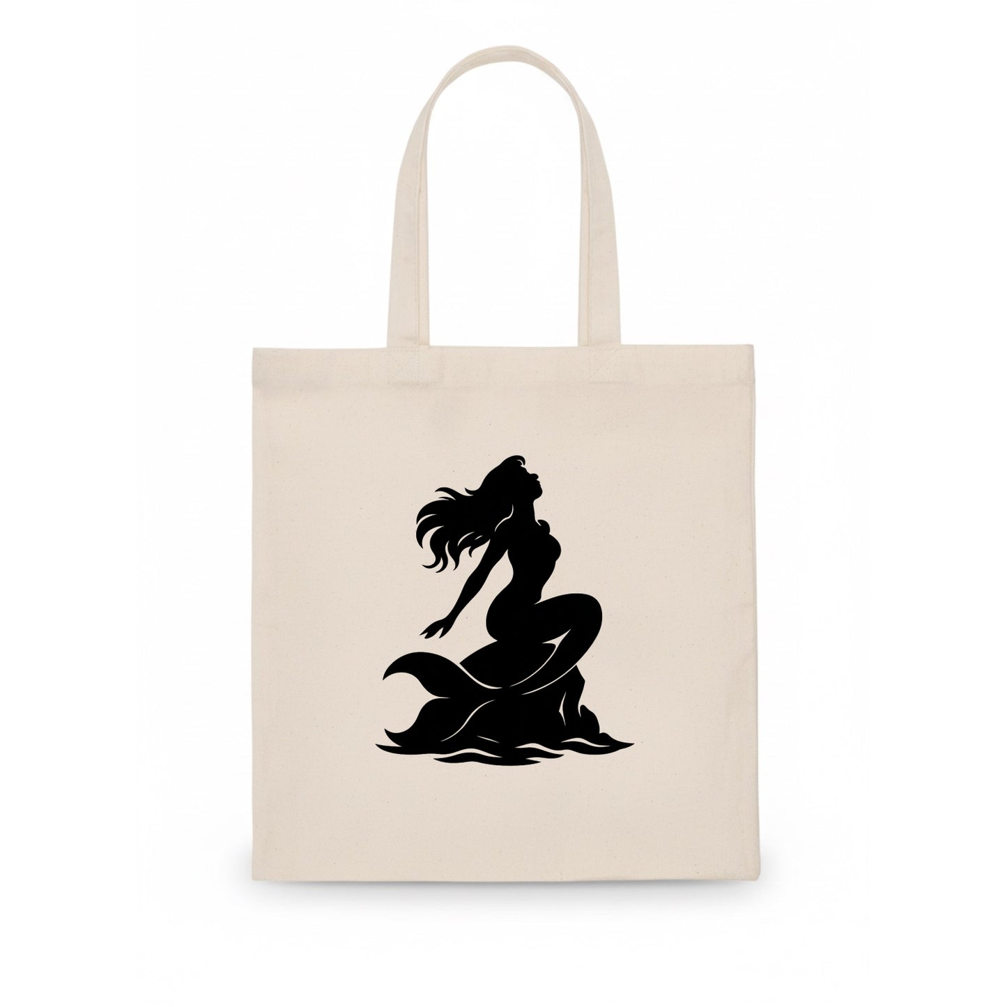 Mermaid on ocean rock - Tote Bag - white