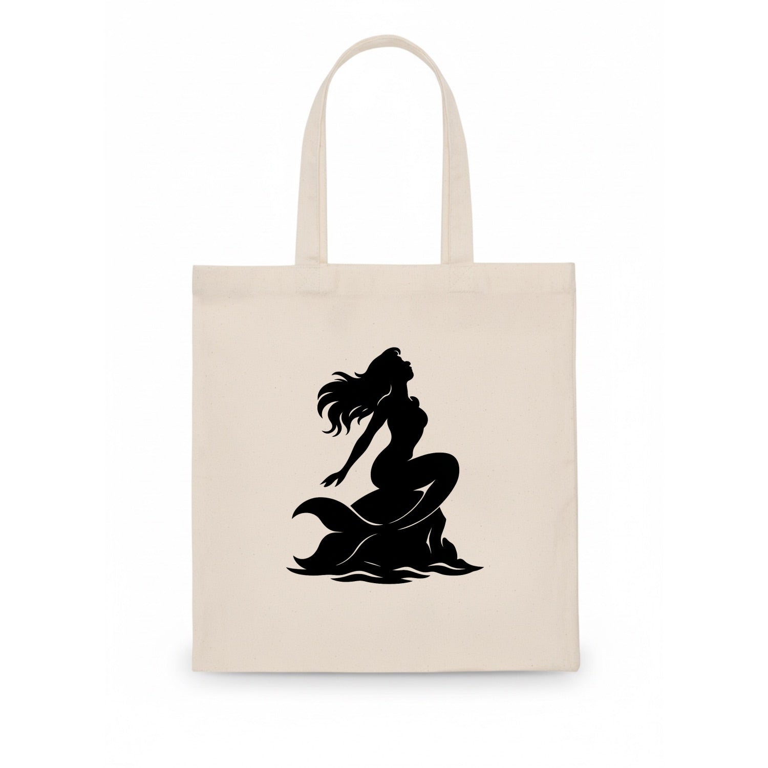 Mermaid on ocean rock - Tote Bag - white