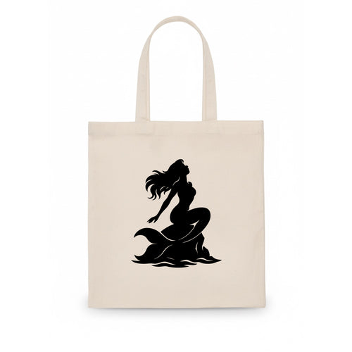 Mermaid on ocean rock - Tote Bag