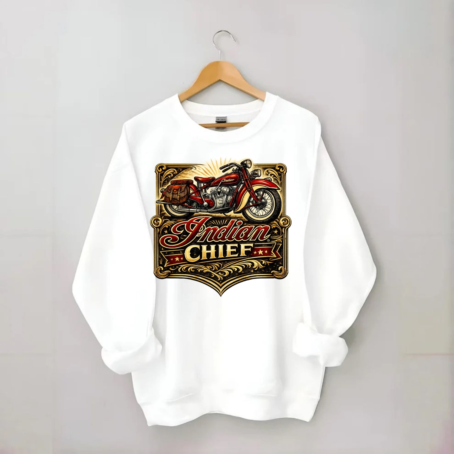 Classic Indian Chief - Crewneck Sweatshirt - white
