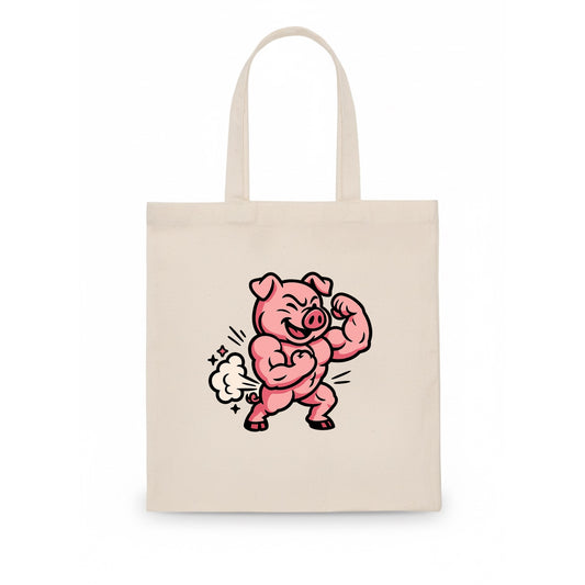 Strong Pig - Tote Bag - white