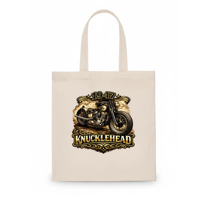 1947 Knucklehead Bobber - Tote Bag - white