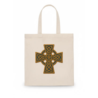 Book Of Kells Cross - Tote Bag - white
