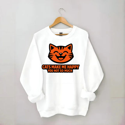 Feline Joy and Sassy Truths - Crewneck Sweatshirt - white