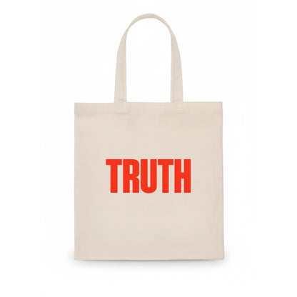 Bold typography design - "TRUTH" - honesty, reality - Tote Bag - white